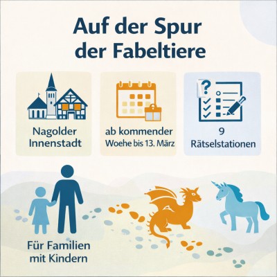 Rätselaktion „Auf der Spur der Fabeltiere“ startet in Nagold